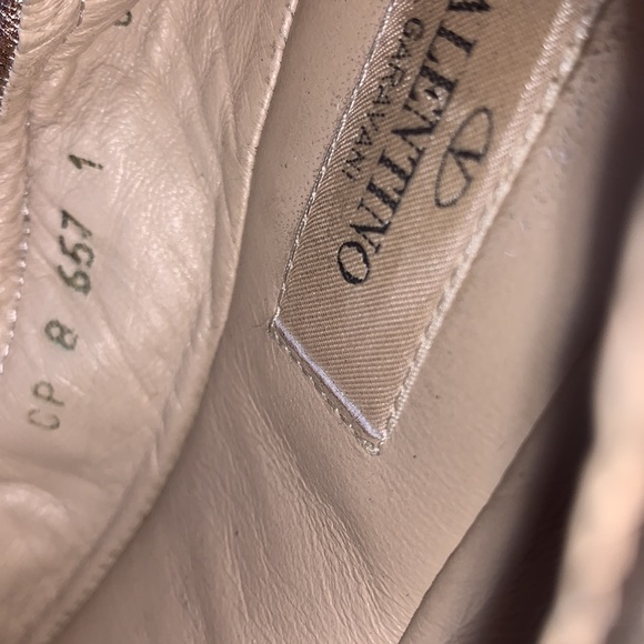 AUTHENTIC VALENTINO GARAVANI ROCKSTUD BALLERINAS micro studs bow shoes 38 gold - Picture 6 of 17